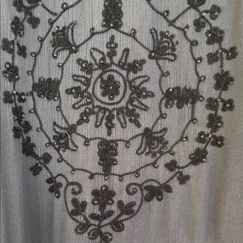 💙✨ Free People Indigo Embroidered Sleeveless Rayon Dress – Size XS ✨ - Picture 4 of 11